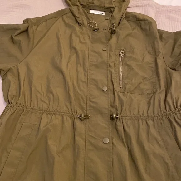 H&M olive green light long jacket. Size Xs / S - Picture 14 of 14
